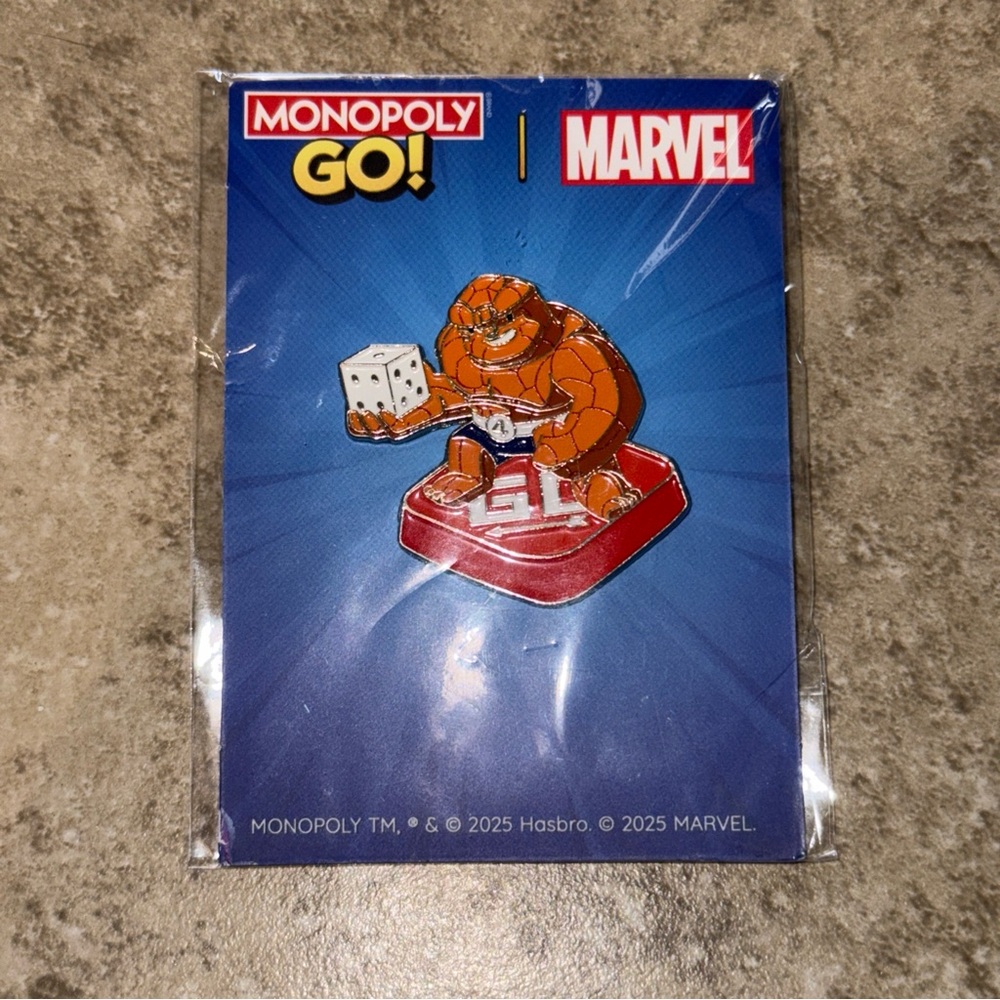 SDCC 2025 Fantastic Four Experience The Thing Monopoly x Marvel Pin Exclusive